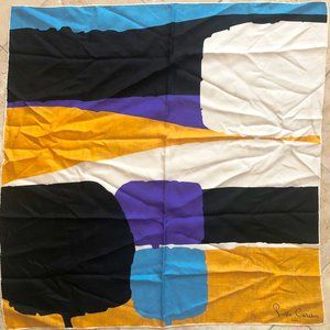 Vintage Rare Pierre Cardin Paris 60's Silk Scarf Multicolor  square